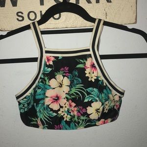 Floral Halter Swim Top